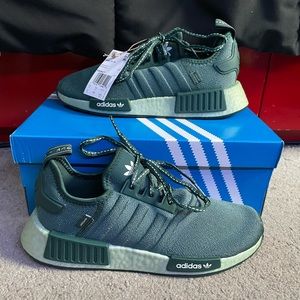 Adidas prime knit womens NMD r1 NEW GW9477 green